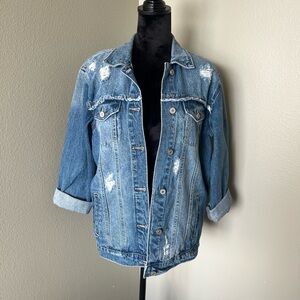 KanCan Light Blue Oversized Denim Jacket